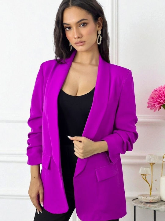 Μακρύ Γυναικείο Σακάκι Violet
