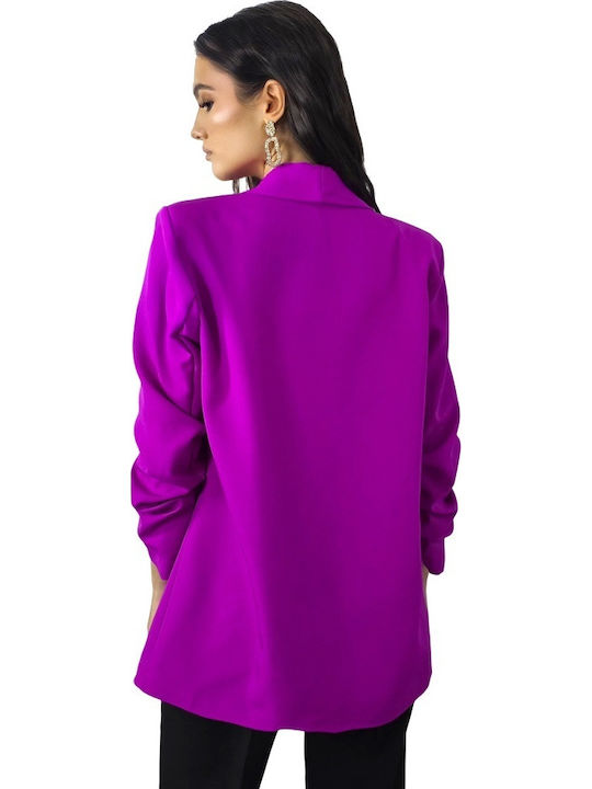 Μακρύ Γυναικείο Σακάκι Violet