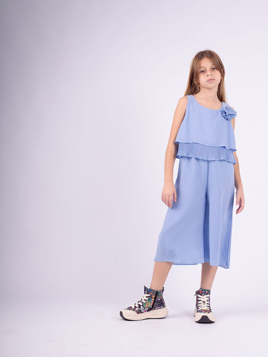 Kids' Fabric Jumpsuit Blue