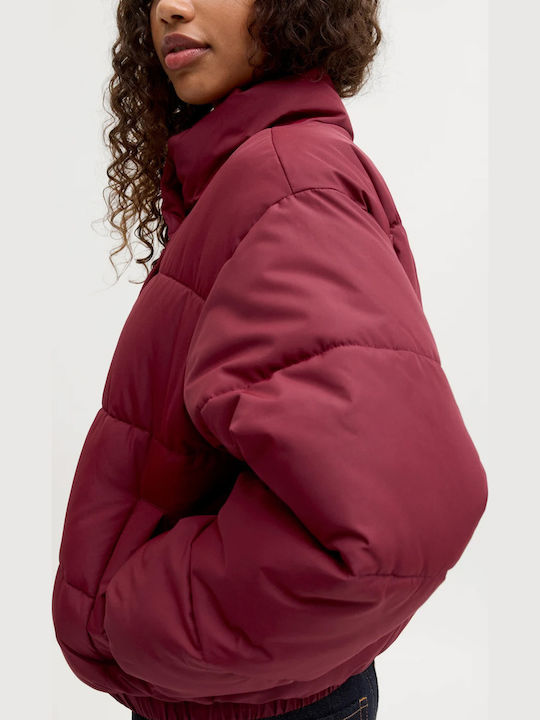 Crop Jachetă de femei Puffer Cabernet
