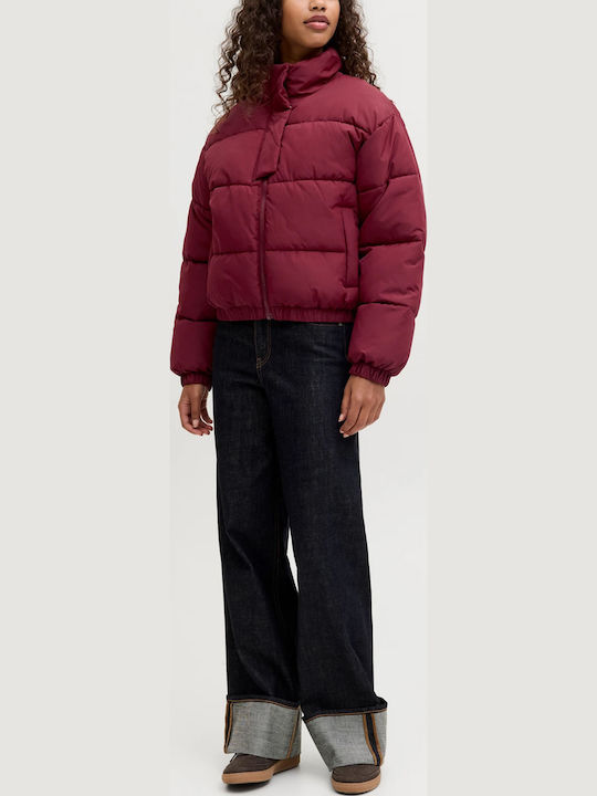 Crop Jachetă de femei Puffer Cabernet