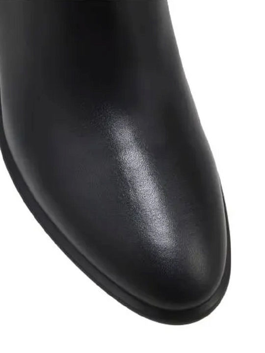 Leder Damenstiefel Schwarz BLACK