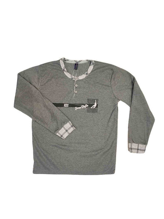 Lovelx Homewear Men's Winter Pajamas Set Gray