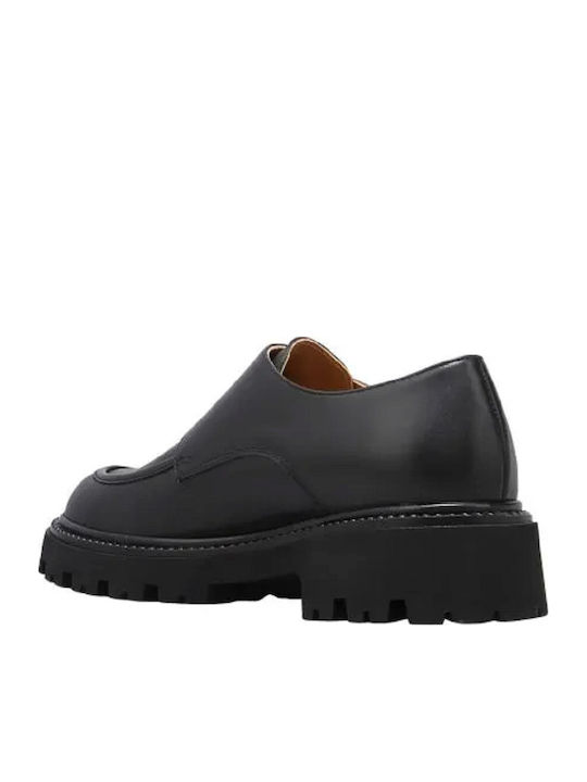 Δερμάτινα Γυναικεία Loafers σε Μαύρο Χρώμα
