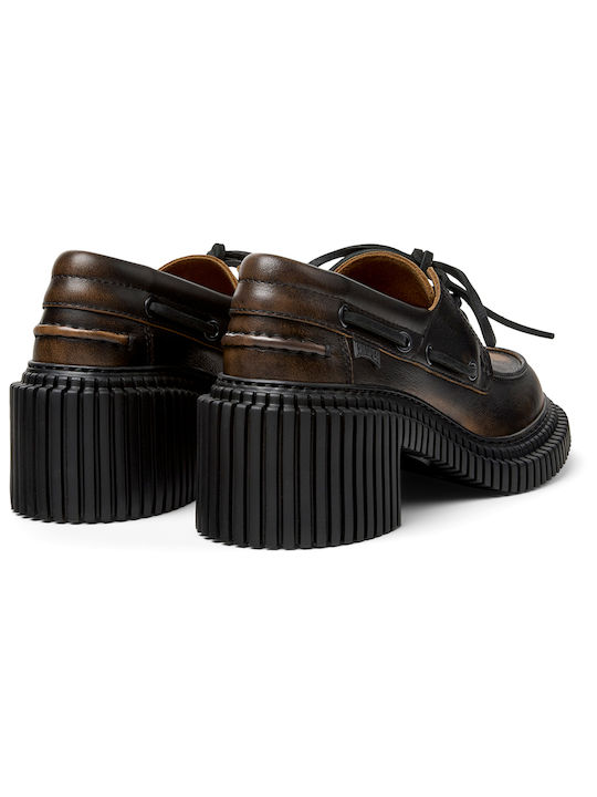 Leather Women's Moccasins in Black Color