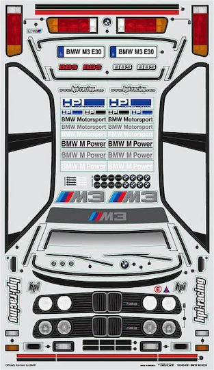 Hpi Bmw E30 M3 Body 200mm Clear Body Unpainted Bodykit Lexan Cover Remote Control Car 1:10 Hpi