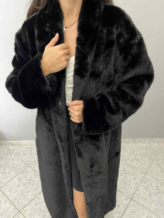 Women's Long Fur Black