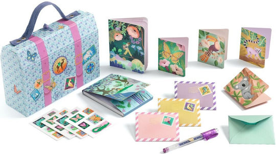Djeco Kinder Schreibwarenset mit Notizbuch, Kugelschreiber und Etui 1Stück