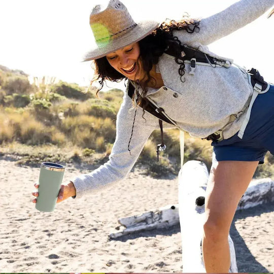 Hydro Flask All Around Tumbler Чаша Термос Неръждаема Стомана Без BPA 473мл Beachplum с Сламка и Дръжка