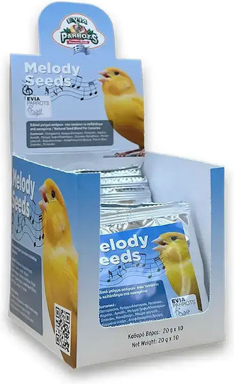 Evia Parrots Melody Seeds – Σπόροι Ενίσχυσης Κελαηδίσματος – 20g