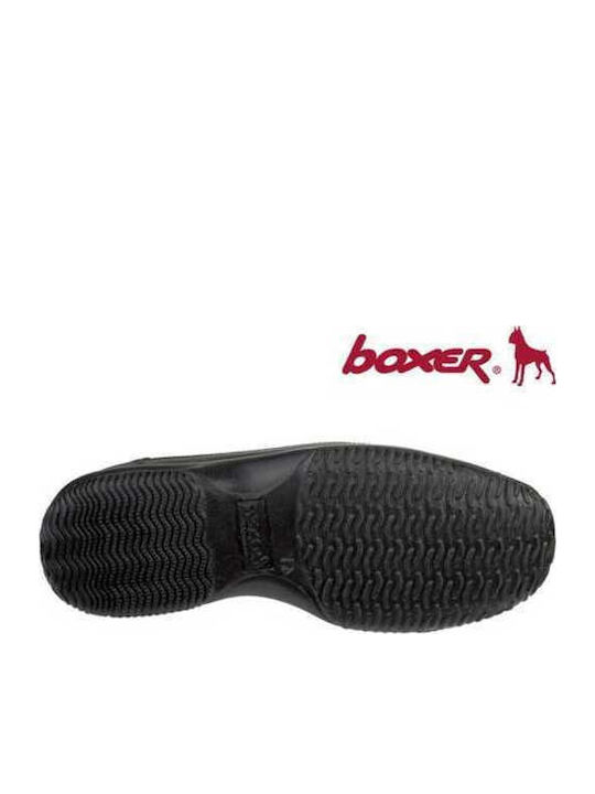 Piele Negru Ghete barbati Anatomic cu fermoar