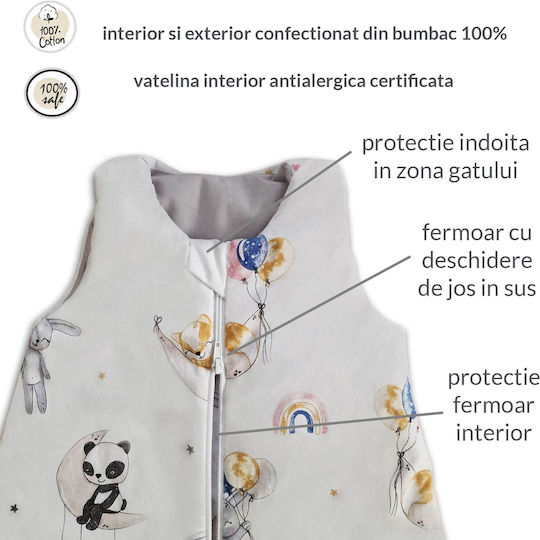 Kidizi Sac De Dormit De Primăvară Alb