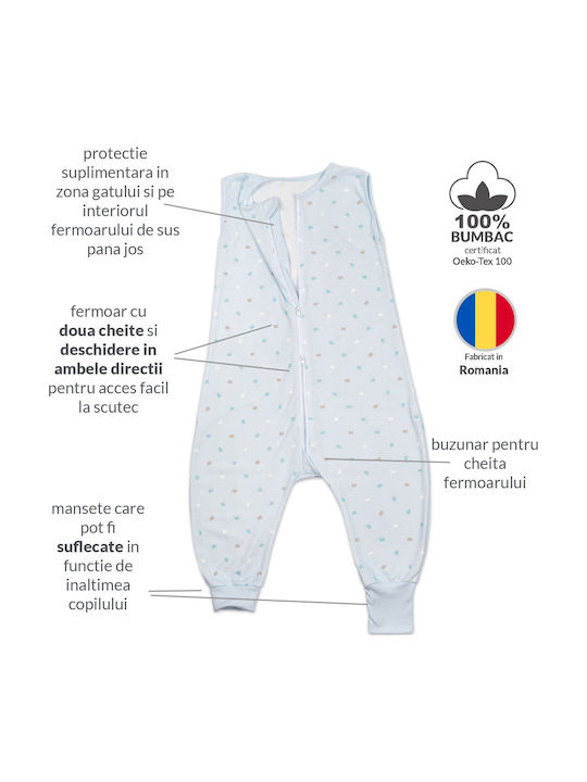 Kidizi Vara Sac de dormit 0.5 tog Albastru deschis