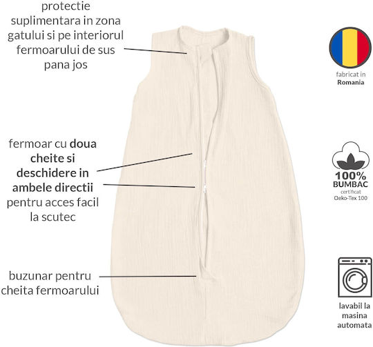 Kidizi Sac De Dormit Pentru Bebeluşi Vara Ivory