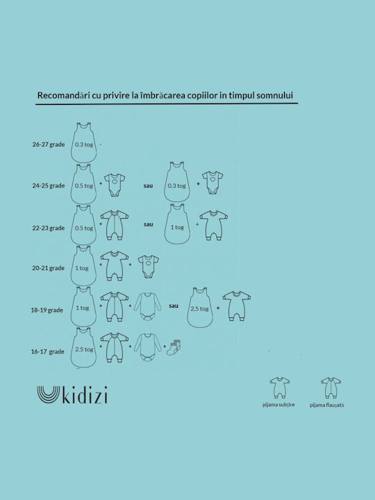 Kidizi Sommer Schlafsack 0.5 Tog Galaxy Grey