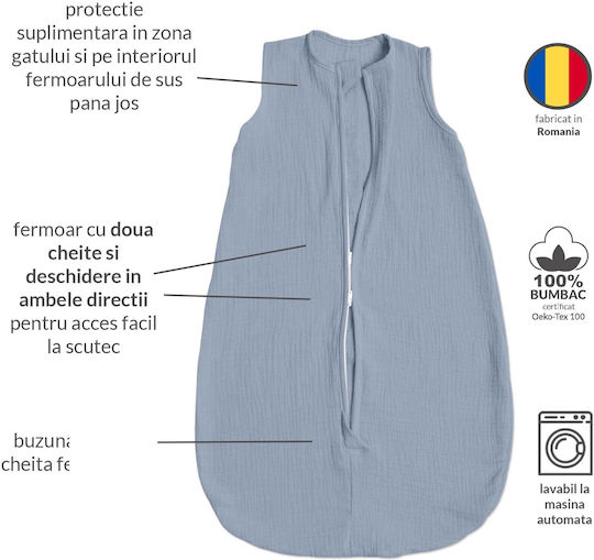 Kidizi Sac De Dormit Pentru Bebeluşi De Vară Jeans
