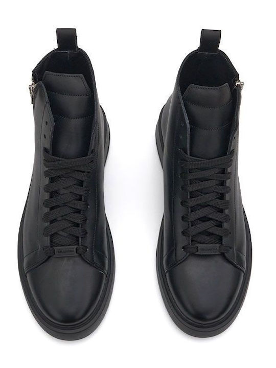 Leder Schwarz Herrenstiefel