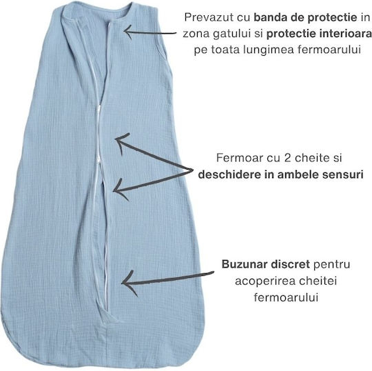 Kidizi Vara Sac de dormit 0.3 tog Jeans-ivory