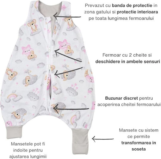 Kidizi Ανοιξιάτικος Υπνόσακος 1 tog Pink