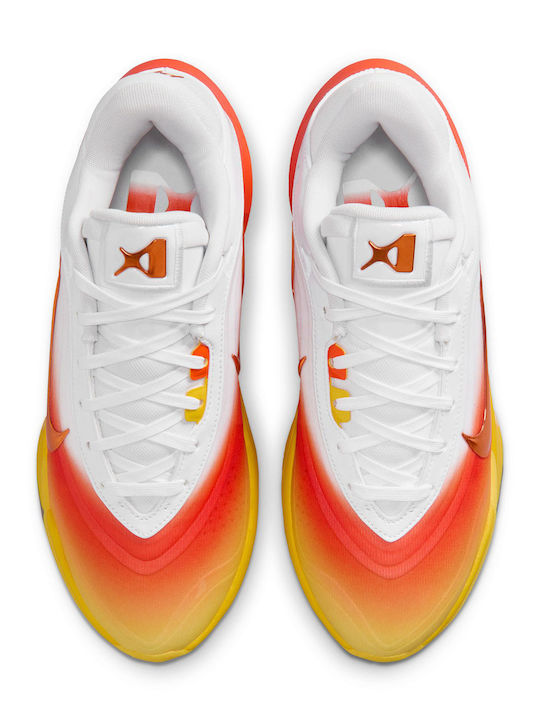 A'One Ниски Баскетболни обувки White / Chrome Yellow / Safety Orange