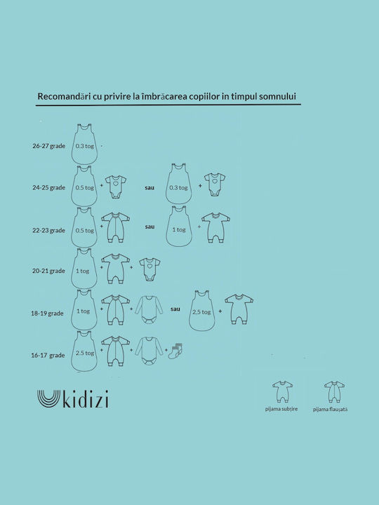 Kidizi Frühlingshaft Schlafsack 1 Tog Rot