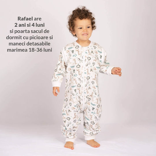 Kidizi De primăvară Sac de dormit 1 tog Multicolor cu mâneci detașabile