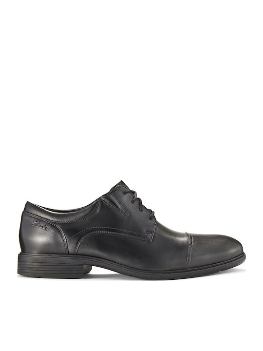 Clarks Steadwell Cap Men's Leather Dress Shoes Black 26184676 | Skroutz.mt