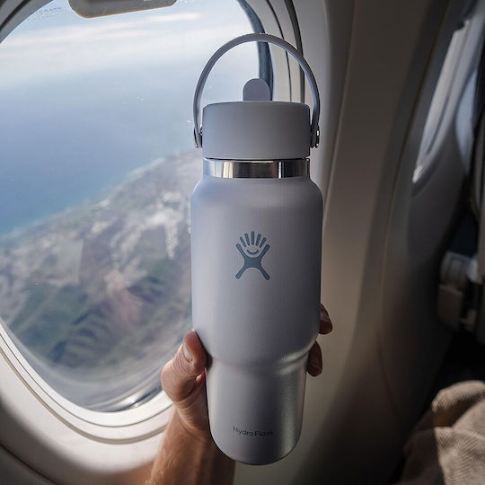 Hydro Flask Wide Mouth Бутилка Термос Неръждаема Стомана Без BPA 710ml Trillium с Сламка