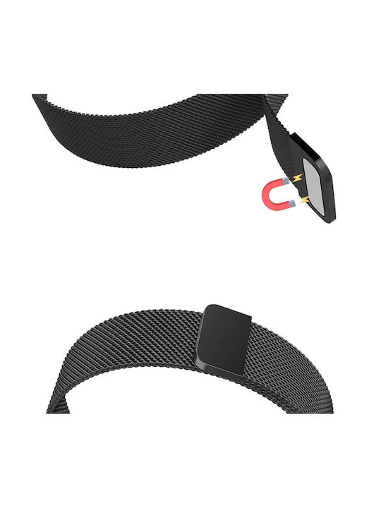 Strap Stainless Steel Black (Galaxy Watch4/5/6/7/FE/4 Classic/6 Classic/5 ProGarmin Vivoactive 5Amazfit GTS 4)