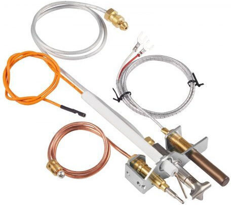 Vevor Gas Pilot Assembly Oe 4021-732 25660 Fireplace Gas Pilot Assembly Natural Gas Ignition Replacement Pilot Tube Thermocouple Thermopile Wires Compatible Heatilator Models