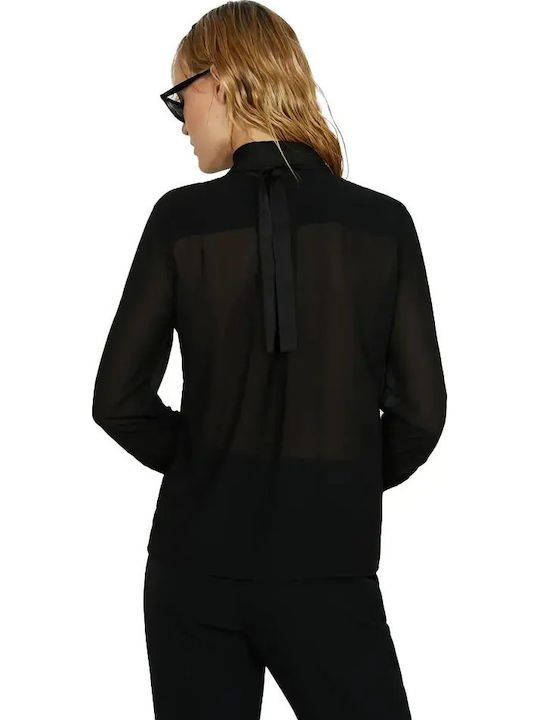 Bluza Damă Mânecă Lungă Neagră