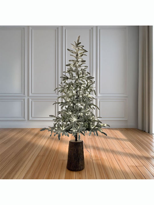 Christmas Tree Princess Pine Snowy 240cm with 697 Branches and with LED Lighting