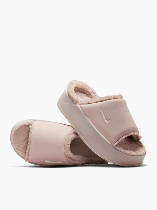 Calm Winter Women's Slippers with Fur Pink