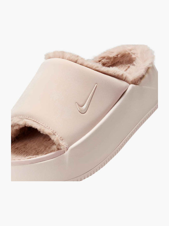 Calm Winter Women's Slippers with Fur Pink