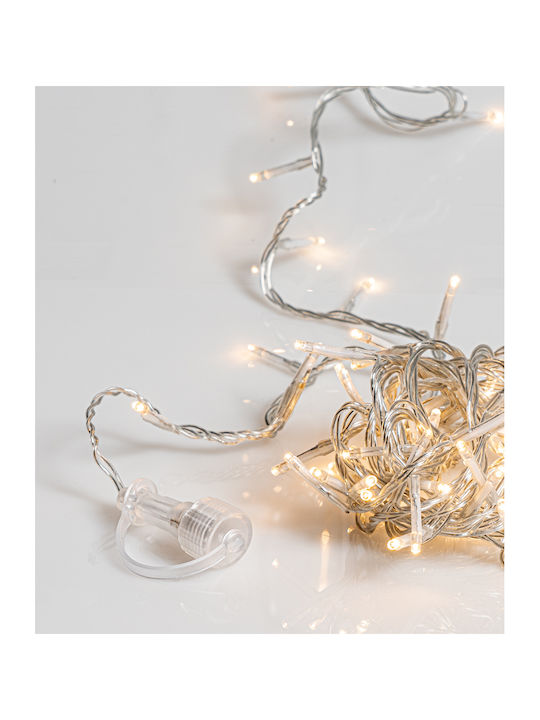 320 LED Weihnachtsbeleuchtung 16m Warme Weiße in Reihe