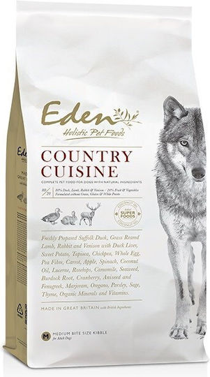 Eden 80/20 Country Cuisine Game With Lamb средна гранула 12кг Суха Храна за Кучета без Зърнени храни с Агнешко, Патица, Елен и Заек