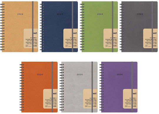 Next Diary Academic+ 9 2025-12 2026 Gallery Weekly Flexi 14x21cm London