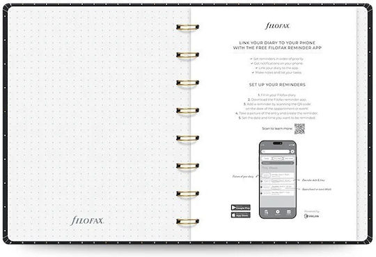 Ημερολόγιο Εβδομαδιαίο 2026 Filofax Α5 Moonlight Black