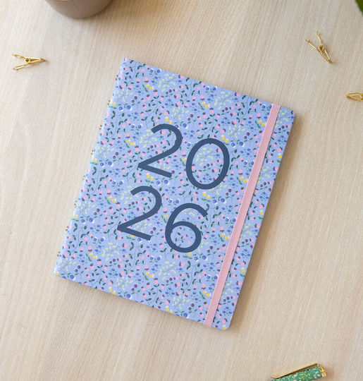 Weekly Diary 2026 Filofax A5 Meadow Sky