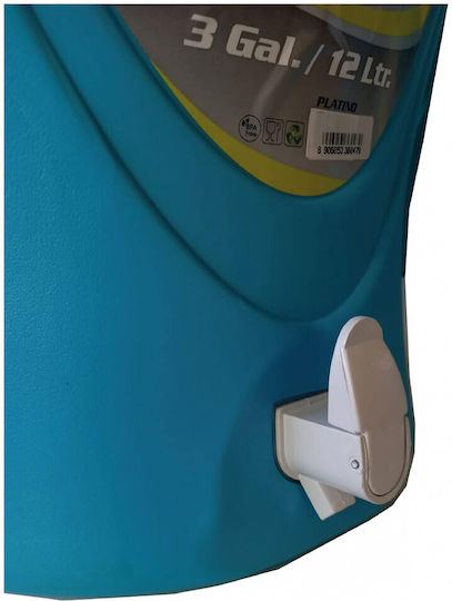 Pinnacle Platino Δοχείο με Βρυσάκι Θερμός Πλαστικό 12lt Τιρκουάζ