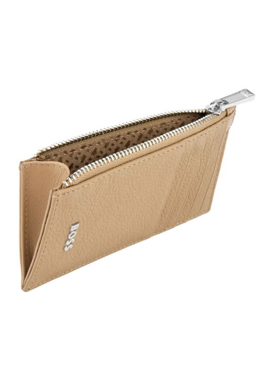 Leather Men's Wallet Cards Beige