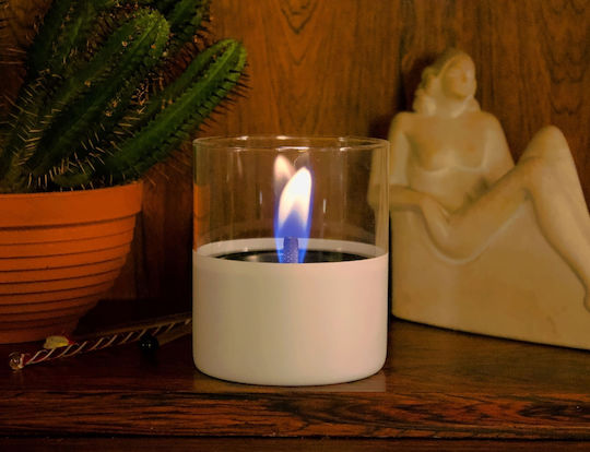 Gift Pack Set Tabletop Fire Pit Lilly 10 & Tenderfuel 1lt Tenderflame Burning Duration 9 10 Hours Tank Capacity 300ml Dimensions 10x11.5cm White Tf-600504