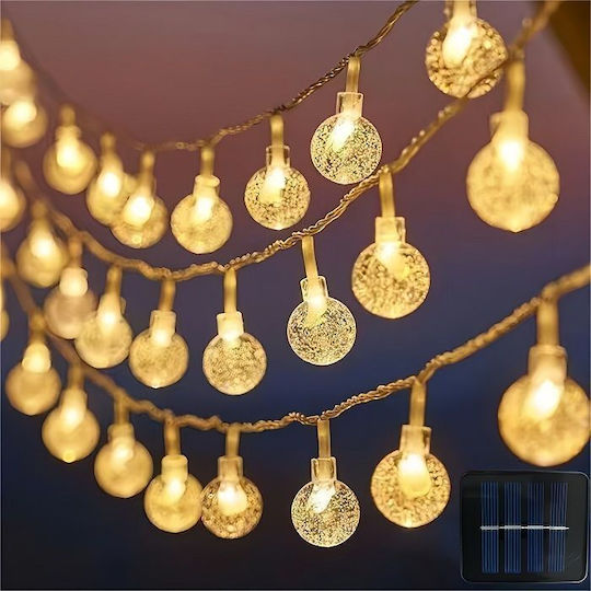 Ηλιακή Γιρλάντα Φωτισμού Led Φυσαλίδα 5m+1m 20d 152882 Warm White