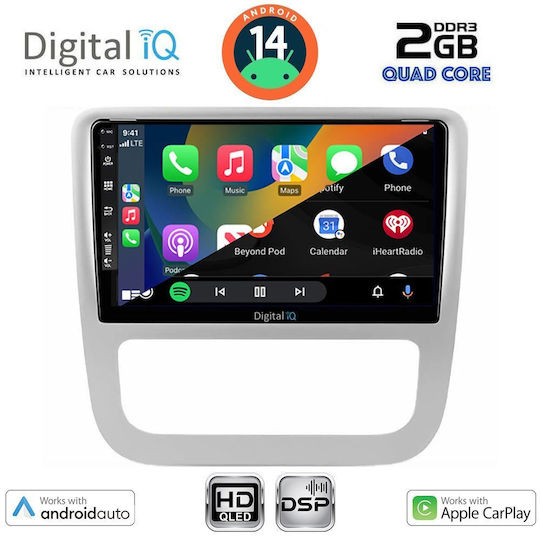 Digital IQ Car Audio System for Volkswagen Eos / Scirocco 2006 with Clima (Bluetooth/USB/AUX/WiFi/GPS/Apple-Carplay/Android-Auto) with Touch Screen 9"