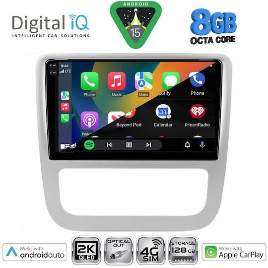 Digital IQ Ηχοσύστημα Αυτοκινήτου για Volkswagen Eos / Scirocco 2006 με Clima (Bluetooth/USB/AUX/WiFi/GPS/Apple-Carplay/Android-Auto) με Οθόνη Αφής 9"