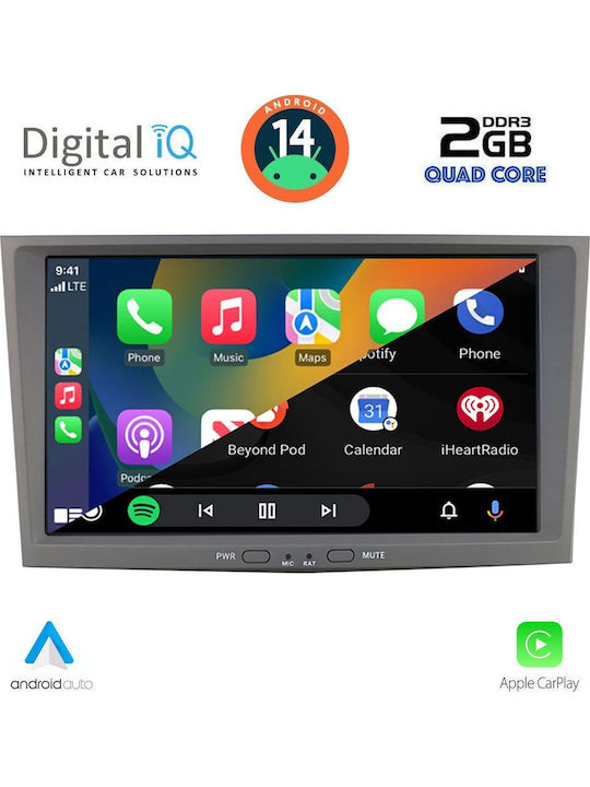 Digital IQ Car Audio System for Opel Corsa / Meriva / Tigra / Vectra 2003-2014 (Bluetooth/USB/AUX/WiFi/GPS/Apple-Carplay/Android-Auto) with Touch Screen 8"
