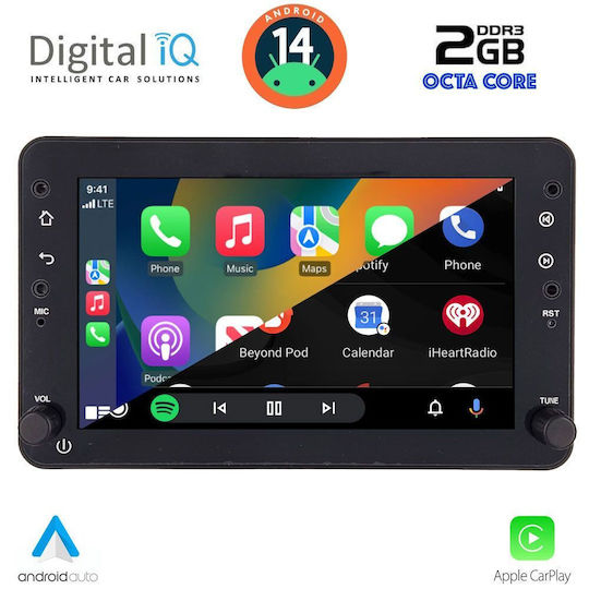 Digital IQ Ηχοσύστημα Αυτοκινήτου για Alfa Romeo Spider / Brera 2004-2012 (Bluetooth/USB/AUX/WiFi/GPS/Apple-Carplay/Android-Auto) με Οθόνη Αφής 7"