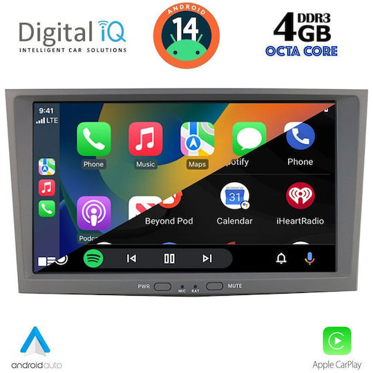 Digital IQ Ηχοσύστημα Αυτοκινήτου για Opel Corsa / Meriva / Tigra / Vectra 2004-2014 (Bluetooth/USB/AUX/WiFi/GPS/Apple-Carplay/Android-Auto) με Οθόνη Αφής 8"