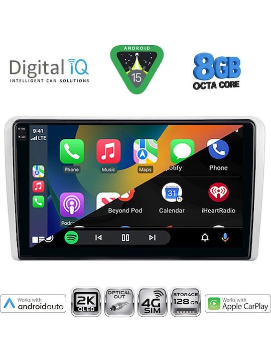 Digital IQ Car Audio System for Opel Corsa / Meriva / Tigra / Vectra 2004-2014 (Bluetooth/USB/AUX/WiFi/GPS/Apple-Carplay/Android-Auto) with Touch Screen 9"