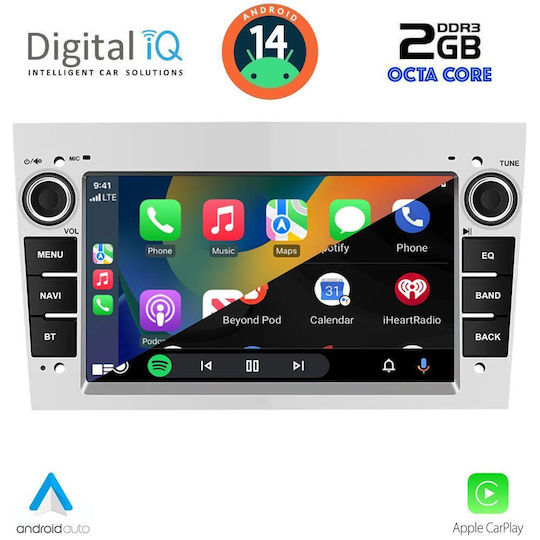 Digital IQ Ηχοσύστημα Αυτοκινήτου για Opel Corsa / Meriva / Tigra / Vectra 2004-2014 (Bluetooth/USB/AUX/WiFi/GPS/Apple-Carplay/Android-Auto) με Οθόνη Αφής 7"